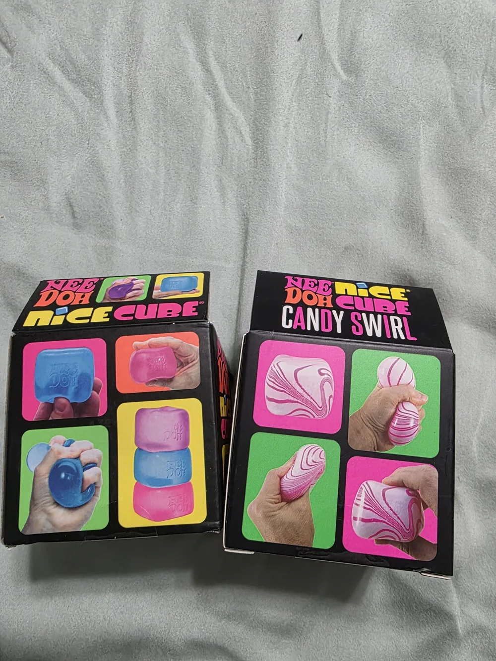 Needoh Nice Cube & Candy Swirl Squishy Bundle